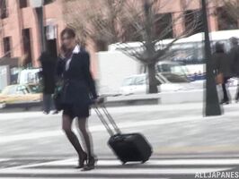 Yuna Shiina Seduces the Sky – Young 18+ Stewardess' Steamy Solo Flight Fantasy