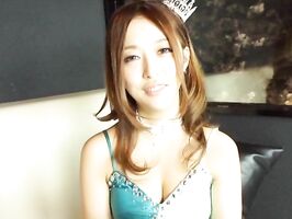 Adorable amateur babe enjoying cosplay action