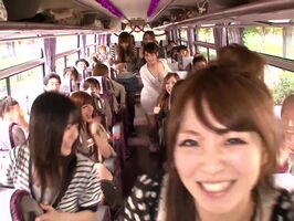 Wild Bus Orgy – Horny Japanese Babes Ride & Suck Cocks Nonstop