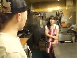 Petite Japanese housewife fucked hard on the table