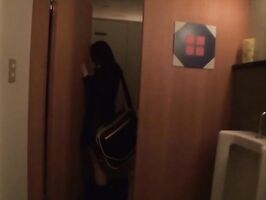 Japanese Rides Hard Dick in Tight Toilet Stall - Wild Ride