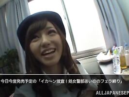 Aino Kishi as Teen 18+ Stewardess Fucks Herself with Toys & Real Cock