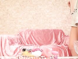 Cute Asian Teen 18+ Rides Vibrator Until Her Pussy Drips Wet