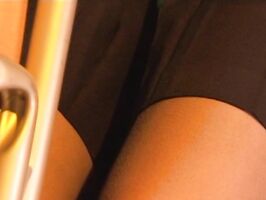 Chisato Hirai in Black Stockings – Teasing Her Wet Pussy Slowly