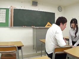 Hibiki Otsuki Seduces Teacher with Blowjob in Classroom - Naughty Student Fantasy