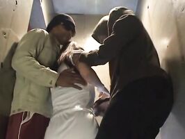 Naughty Japanese AV Star Seduces Two Guys in Wild Threesome Action