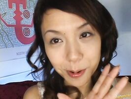 Hot Asian Babe Juri Hazbuki Sucks Hard with Passionate Blowjob Action