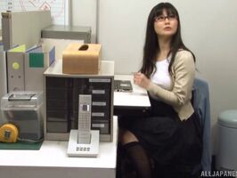 Secretary Sucks Cock Through Cardigan - Creampie Tit Load Reward