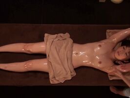 Oiled Up Japanese Couple Goes Wild in Bed - Steamy Fuck Session