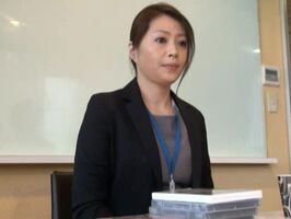 Mature Japanese Office Milf Pleasures Herself Seductively