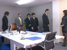 Asian Babe Screams During Hardcore Gangbang in Office Setting
