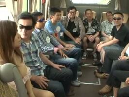 Chihiro Pleasures Multiple Guys with Her Mouth on a Moving Bus Ride Adventure