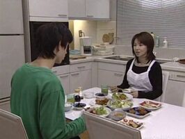 Japanese Housewife Does Dishes Then Rides His Hard Cock Raw